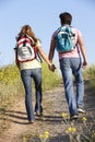 Couple on country walk