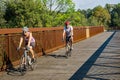 Couple Cycling on the Roanoke River Greenway
