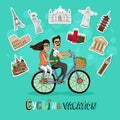 Couple on a Cycling Vacation