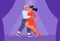 Couple dance at scene vector concept Royalty Free Stock Photo