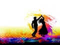 Couple of dancers, dancing salsa nightclub country dance Royalty Free Stock Photo