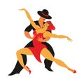 Couple dances a tango