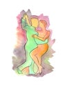 Couple dancing Argentine Tango Royalty Free Stock Photo