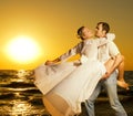 Couple dancing on the beach Royalty Free Stock Photo