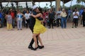 Couple dancing at a festival in Miami