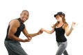 Couple dancing isolated Royalty Free Stock Photo