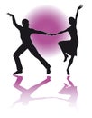 Couple Dancing Latino / eps Royalty Free Stock Photo