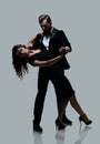 Couple dancing social danse kizomba or bachata or semba Royalty Free Stock Photo