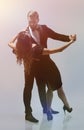 Couple dancing social danse kizomba or bachata or semba Royalty Free Stock Photo