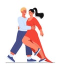 Couple dancing vector concept Royalty Free Stock Photo