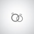 Couple diamond engagement ring Royalty Free Stock Photo