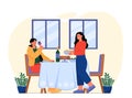 Couple dinner together vector Royalty Free Stock Photo