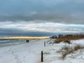 A couple walking on a Destin, Florida Beach. Royalty Free Stock Photo