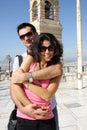 Couple do sightseeing in Athens