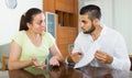 Couple with documents in apartment Royalty Free Stock Photo