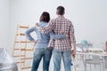 Couple doing a home makeover Royalty Free Stock Photo