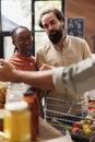 Couple doing organic food shopping Royalty Free Stock Photo