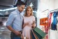 Couple doing shopping Royalty Free Stock Photo