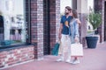 Couple doing shopping Royalty Free Stock Photo