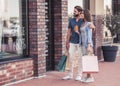 Couple doing shopping Royalty Free Stock Photo