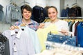 Couple doing shopping at the clothing store Royalty Free Stock Photo