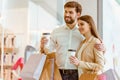 Couple doing shopping Royalty Free Stock Photo