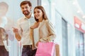 Couple doing shopping Royalty Free Stock Photo