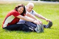 Couple Doing Stretching Exercise