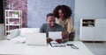 Couple Doing Taxes And Family Budget Royalty Free Stock Photo