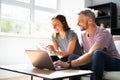 Couple Doing Taxes And Family Budget Royalty Free Stock Photo