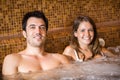 Couple doing a whirlpool bath in a spa Royalty Free Stock Photo