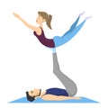 Couple doing yoga exercise together. Healthy lifestyle Royalty Free Stock Photo