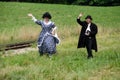 Reenactment couple 1800s