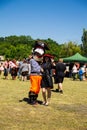 Couple dressed in pirate costumes during Strawberry festival