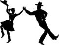 Country western dance silhouette