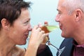Couple drinking champagne Royalty Free Stock Photo