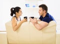 Couple drinking coffee Royalty Free Stock Photo