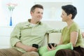 Couple drinking coffee Royalty Free Stock Photo