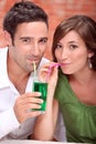 Couple drinking