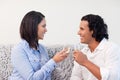 Couple drinking sparkling wine