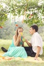 Couple drinking tea