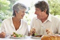 Couple Eating An Al Fresco Meal Royalty Free Stock Photo