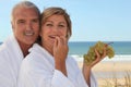 Couple eating grapes Royalty Free Stock Photo