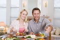Couple Eating meal, mealtime Together Royalty Free Stock Photo