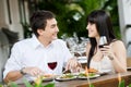 Couple Eating Outdoors Royalty Free Stock Photo