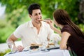 Couple Eating Outdoors Royalty Free Stock Photo