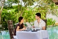 Couple Eating Outdoors Royalty Free Stock Photo