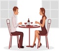 couple eating in restaurant