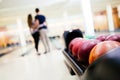 Couple enjoy bowling together Royalty Free Stock Photo