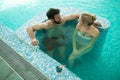 Couple enjoying bubble bath Royalty Free Stock Photo